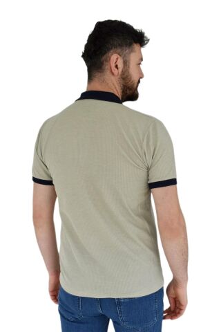 Erkek Polo Yaka Tişört Waffle 2369 BGL-ST02792 TAŞ - L