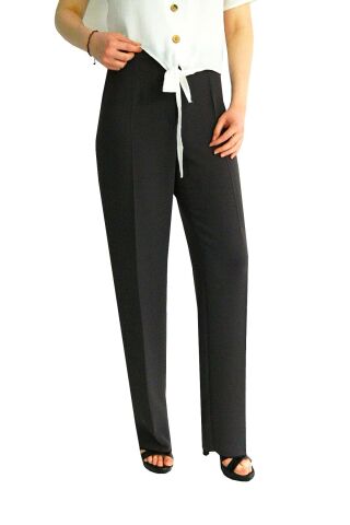 GÖKCAN KADIN KUMAŞ PANTOLON  KLASİK BGL-ST01077 FÜME - 40