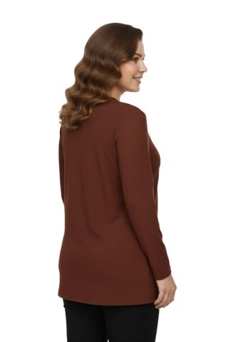 Kadın Önü Nakışlı Bluz BGL-ST05089 TABA - 52