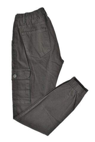 Erkek Paça Lastikli Kanvas Kargo Pantolon BGL-ST03045 HAKİ - 35/32