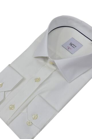 Erkek Slim Fitt Uzun Kol Kulplu Gömlek 2396 BGL-ST04379 EKRU - XL
