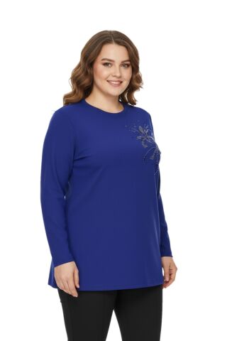 Kadın Önü Nakışlı Bluz BGL-ST05090 İNDİGO - 40