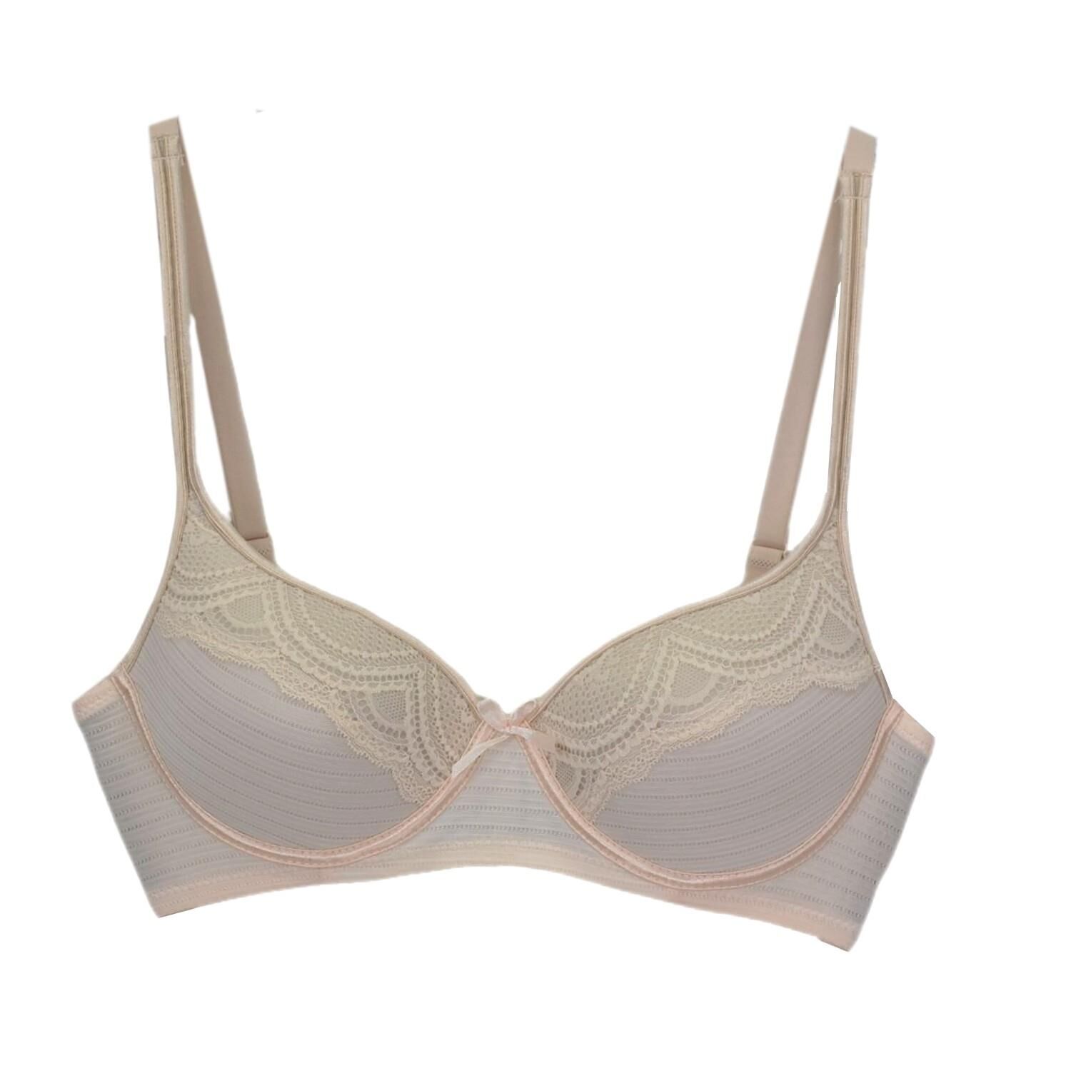 Kadın Silikonlu Toparlayıcı Telli Sütyen C Cup BGL-ST04498 BEJ - 95