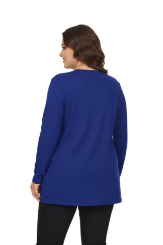 Kadın Önü Nakışlı Bluz BGL-ST05090 İNDİGO - 44