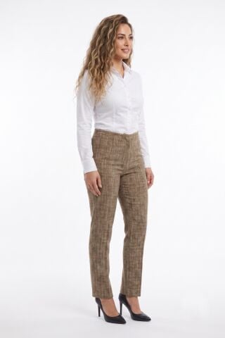 Kadın Hasır Dokuma Kumaş Pantolon BGL-ST01355