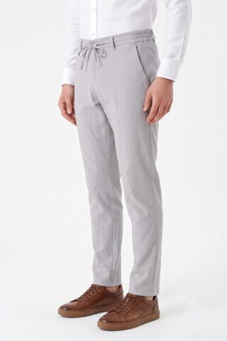 Erkek Regular Kalıp Jogger Pantolon Gofre Kumaş BGL-ST05632 A.GRİ - 40