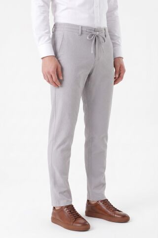 Erkek Regular Kalıp Jogger Pantolon Gofre Kumaş BGL-ST05632 A.GRİ - 42