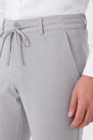 Erkek Regular Kalıp Jogger Pantolon Gofre Kumaş BGL-ST05632 A.GRİ - 44
