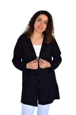 Kadın Anne Mevsimlik Düğmeli Cepli Hırka BGL-ST04313