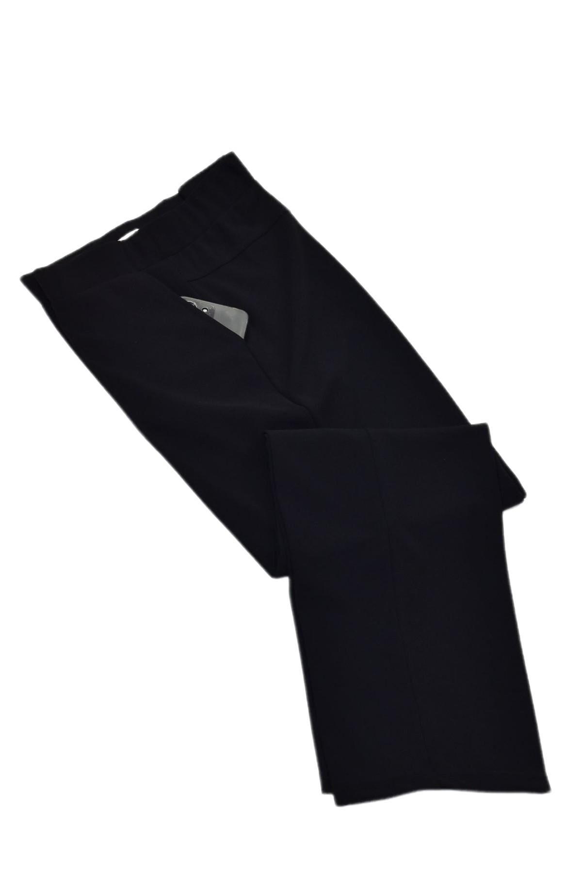 Kadın Büyük Beden Kumaş Pantolon Lastikli 2200 BGL-ST02974 SİYAH - 56