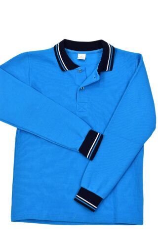 Kolej Polo Yaka Selanik Sweat Turkuaz K-MS-05 TURKUAZ - XS
