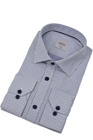 Erkek Puantiyeli Slim Fitt Uzun Kol Gömlek 2380 BGL-ST04375