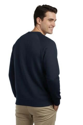 Erkek Spor Reklam Kol Sweatshirt Regular Fit BGL-ST04951 LACİVERT - L