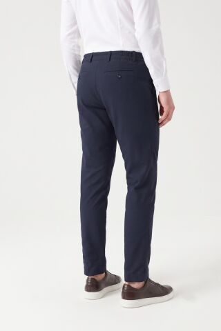 Erkek Regular Kalıp Jogger Pantolon Gofre Kumaş BGL-ST05632 LACİVERT - 44