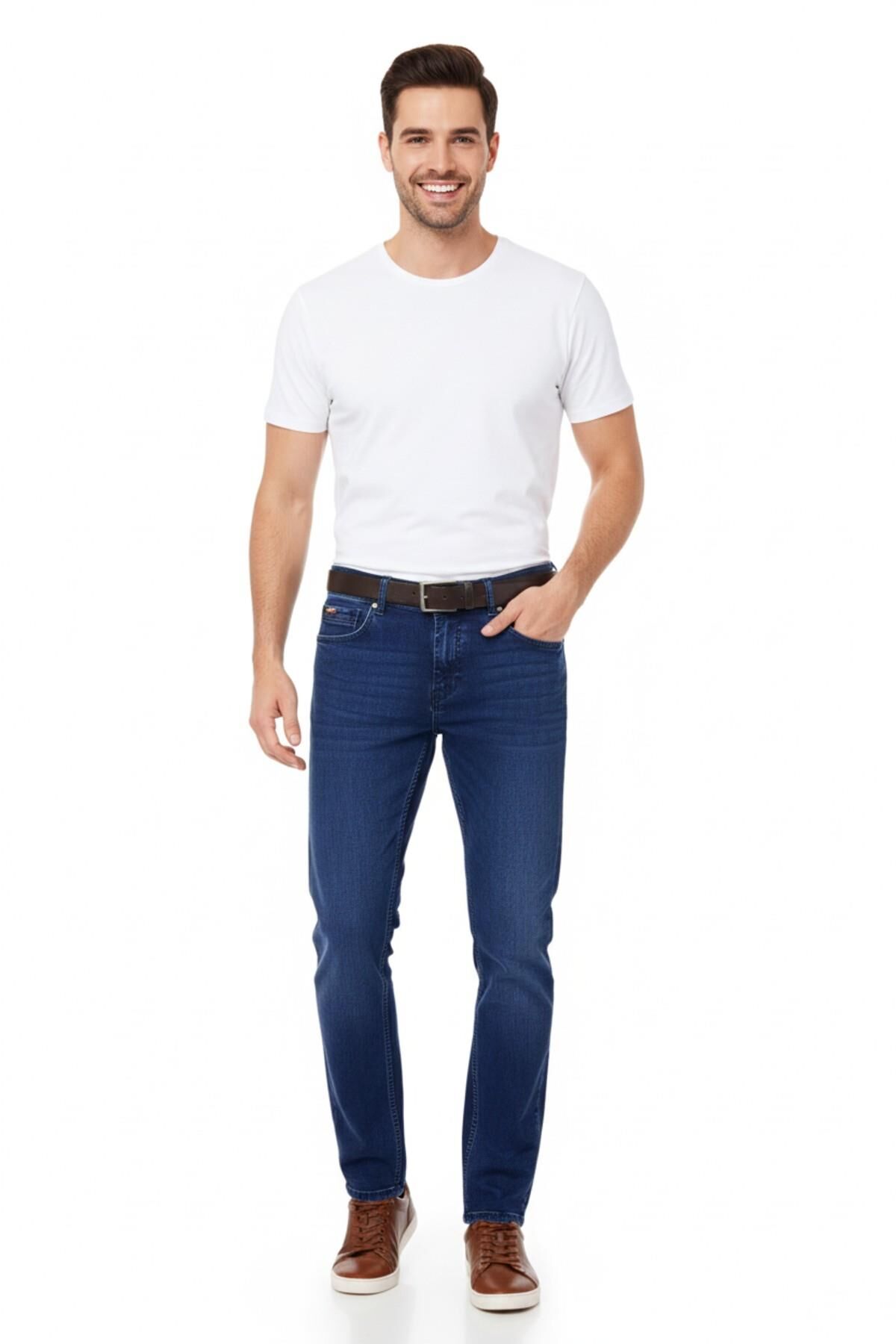 Erkek Comfort  Fit Jeans Pantolon 1601 BGL-ST04969 MAVİ - 30