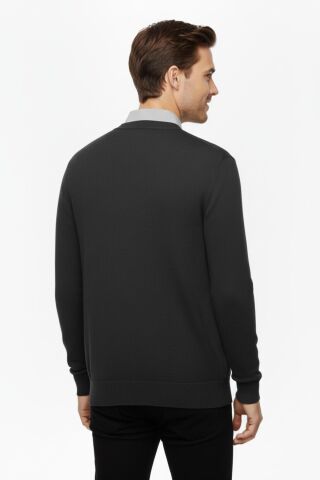 Erkek Spor Selanik Düğmeli Hırka Regular Kalıp BGL-ST04873 ANTRASİT - 2XL