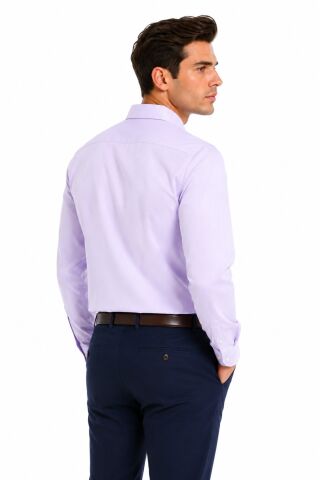Erkek Klasik Uzun Kol Gömlek 3400 BGL-ST04400 LİLA - M