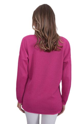 Kadın V Yaka Yaka Simli Kazak 12815 BGL-ST04225 CAMEL - M/L