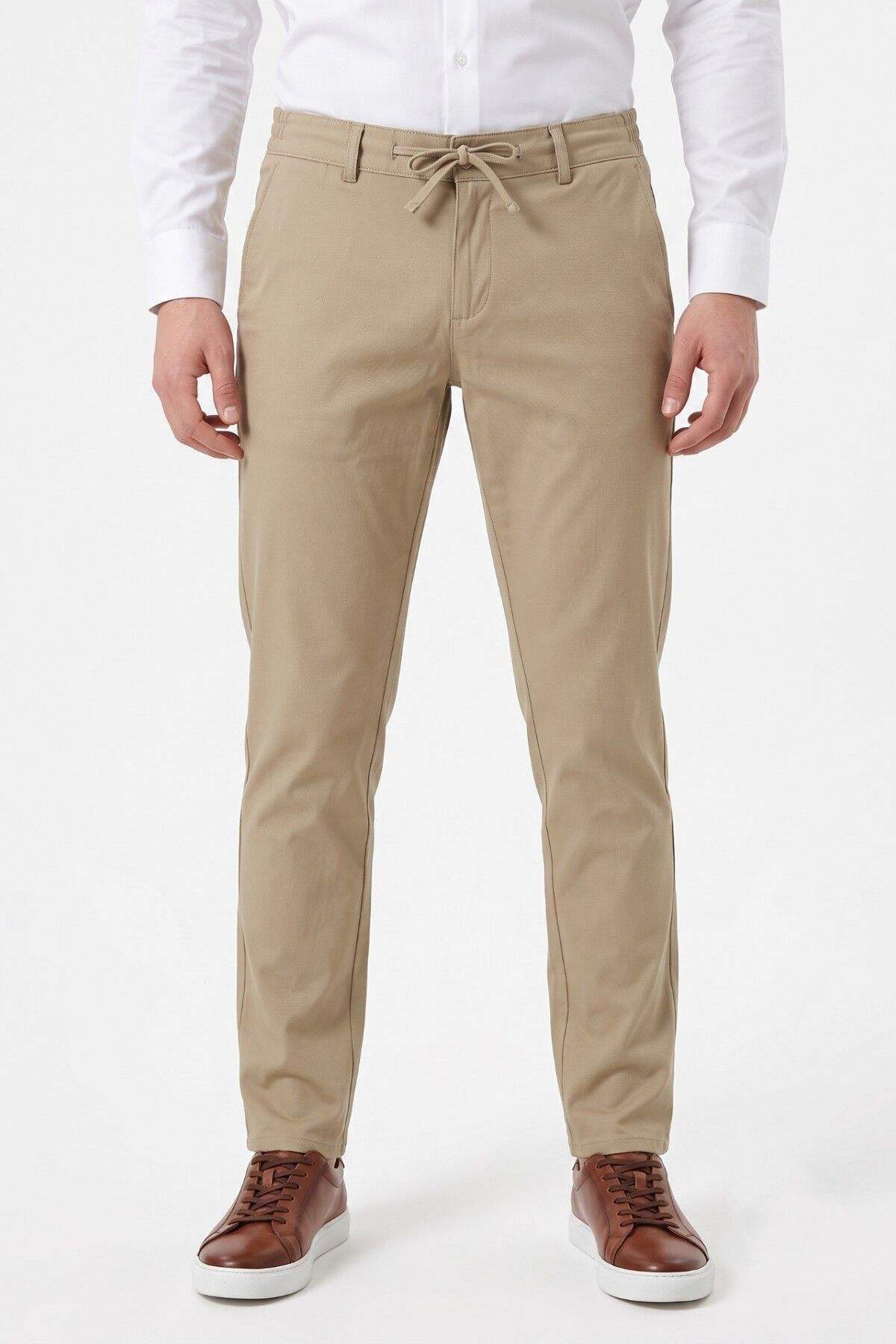 Erkek Bej Renk Regular Kalıp Jogger Pantolon BGL-ST05631 BEJ - 42