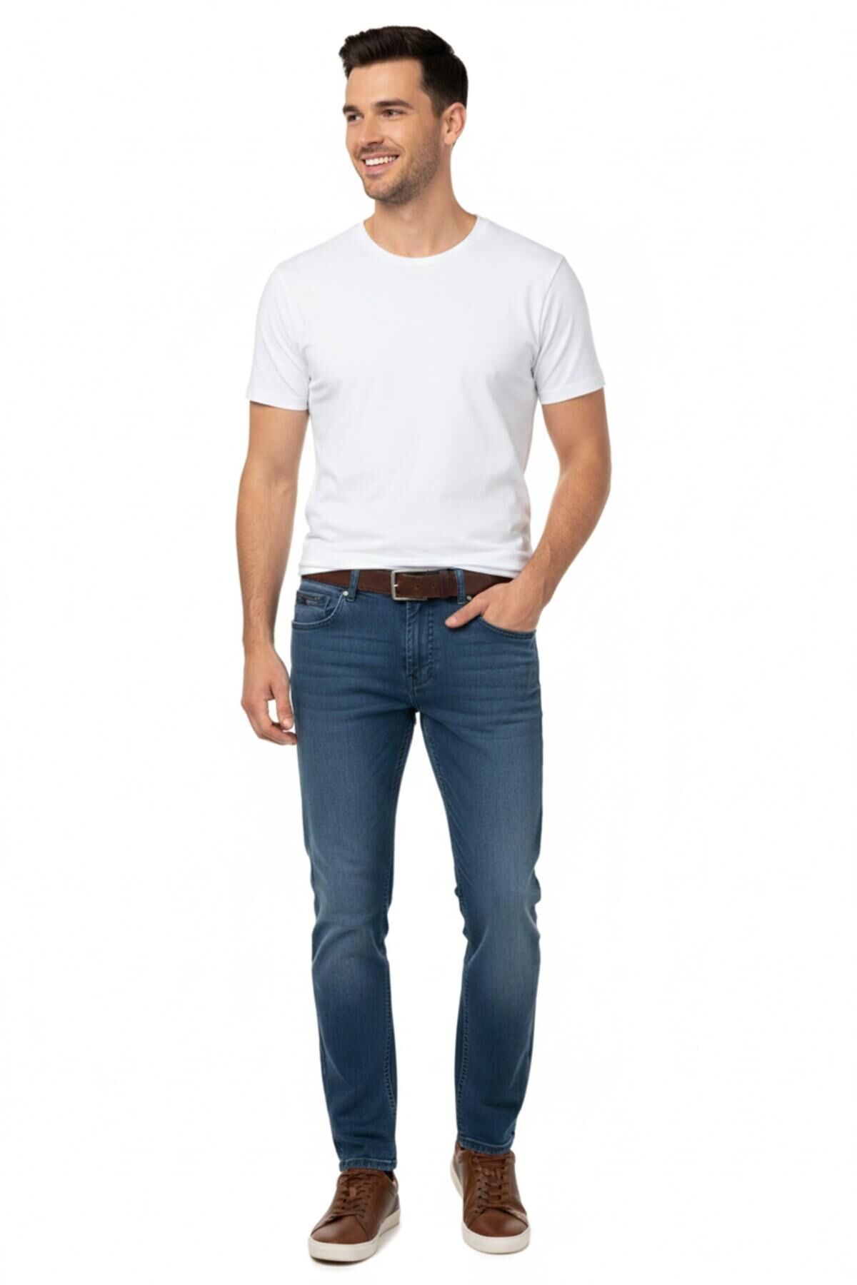 Erkek Comfort  Fit Jeans Pantolon 1601 BGL-ST04969 PETROL - 33/34