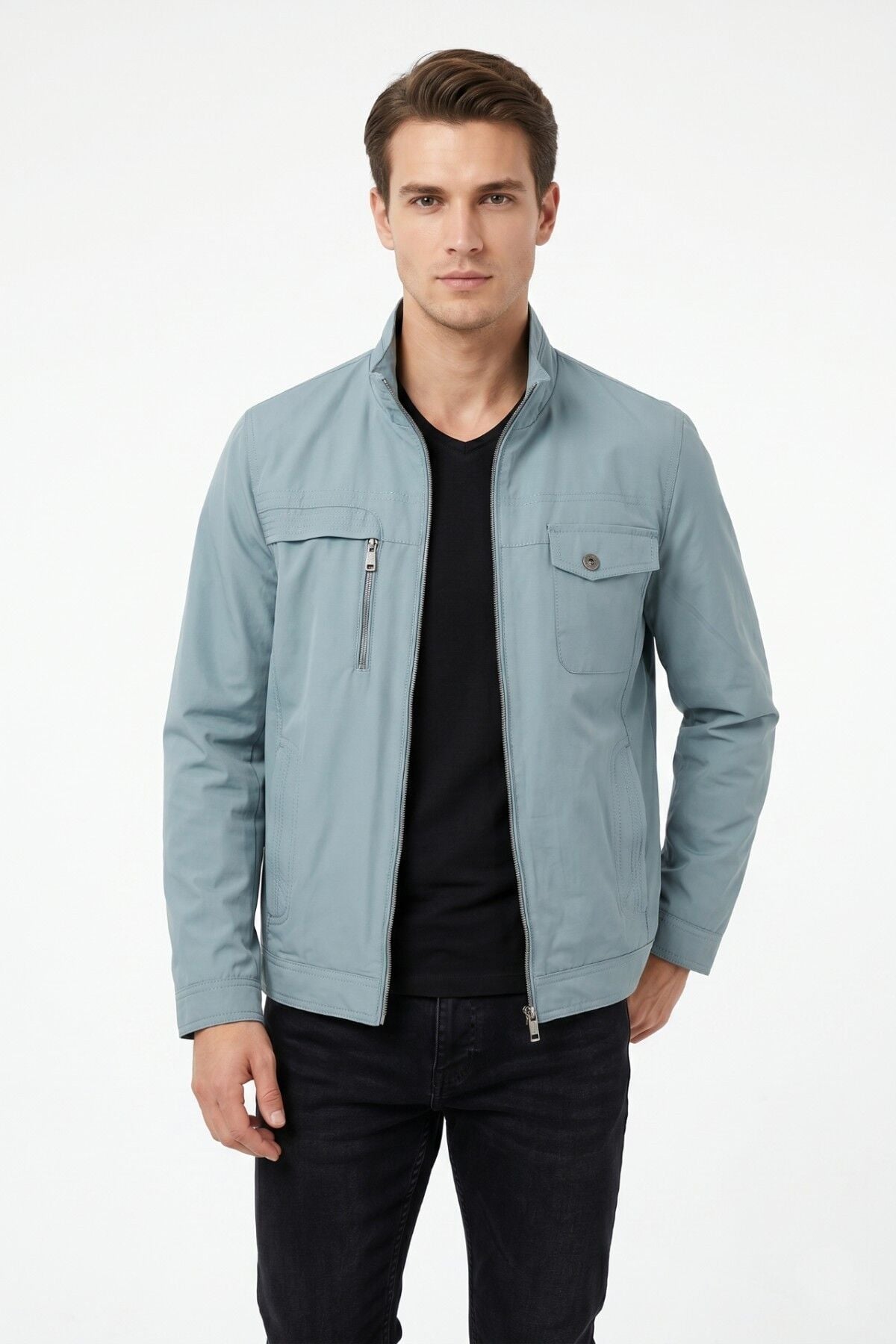 Erkek Mevsimlik Kanvas Spor Mont 8094 BGL-ST05337
