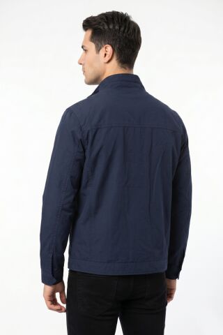 Erkek Mevsimlik Kanvas Spor Mont 8094 BGL-ST05337 LACİVERT - M