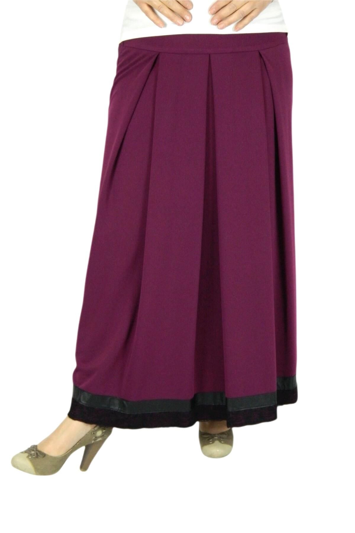 Kadın Mor Uzun Etek SZ16K2745 VİŞNE - 40