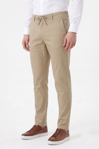 Erkek Bej Renk Regular Kalıp Jogger Pantolon BGL-ST05631 BEJ - 48