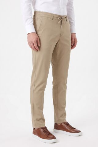 Erkek Bej Renk Regular Kalıp Jogger Pantolon BGL-ST05631 BEJ - 48