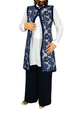 Kadın Krep Güpür İkili Tunik MSK-0262 SARI - 48