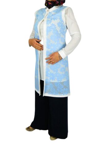 Kadın Krep Güpür İkili Tunik MSK-0262 SARI - 48