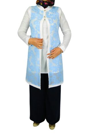 Kadın Krep Güpür İkili Tunik MSK-0262 SARI - 48