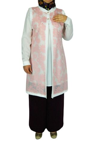 Kadın Krep Güpür İkili Tunik MSK-0262 SARI - 48
