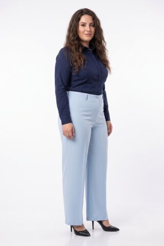 Kadın Kumaş Pantolon Korsaj Bel Klasik BGL-ST01364 EKRU - 48