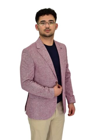 Erkek Bordo Tek Spor Ceket Çift Yırtmaçlı BGL-ST04464 BORDO - 48