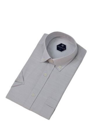 Erkek Klasik Tek Cepli Kısa Kol Gömlek BGL-ST04554 A.GRİ - 2XL