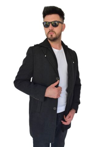 Erkek Kaşe Kapüşonlu Kaban 9150 BGL-ST01624