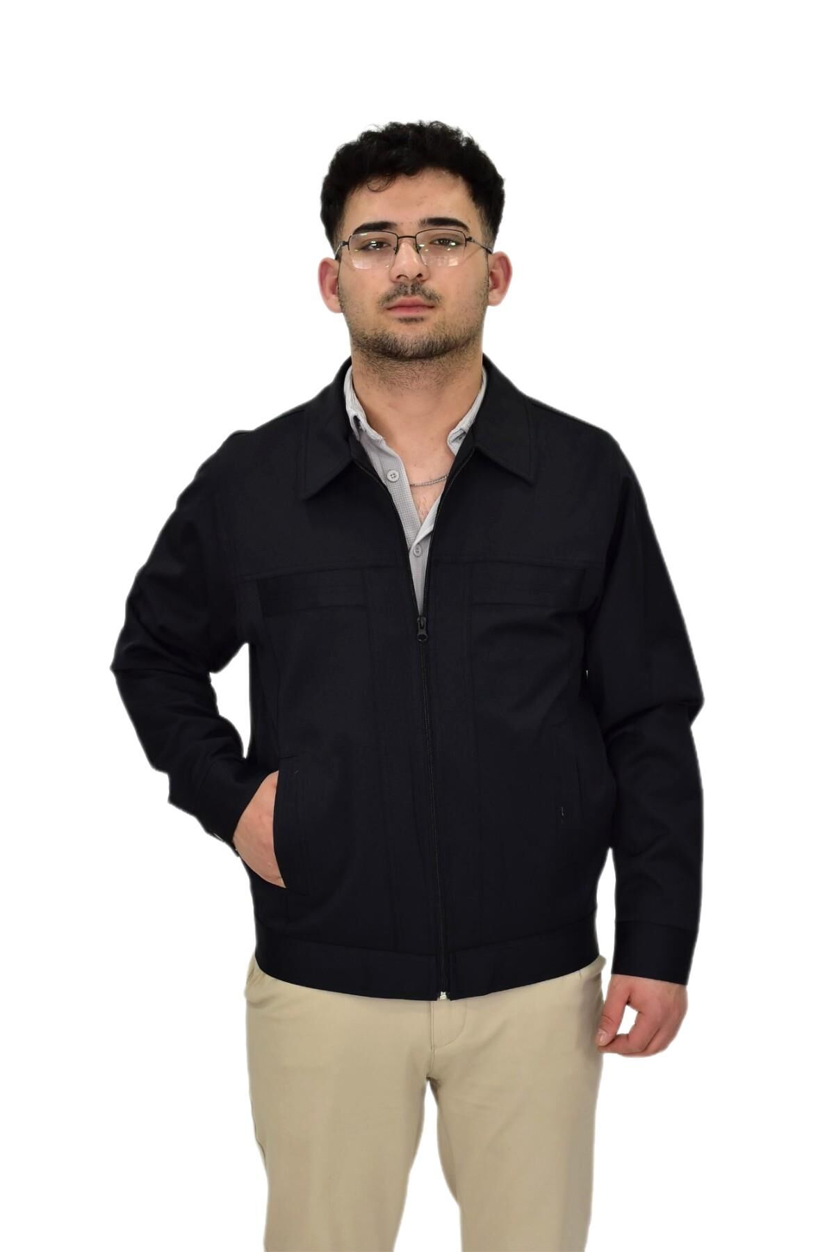 Erkek Mevsimlik Spor Mont 8017 BGL-ST04367 SİYAH - L