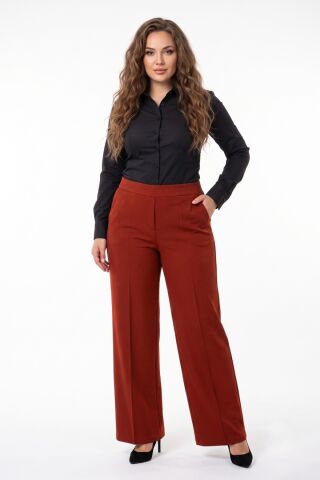 Kadın Kumaş Pantolon Kemer Lastikli Sukuba BGL-ST02342