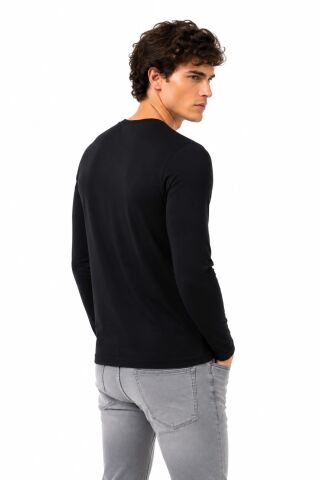 Erkek Sıfıryaka Mevsimlik Body Sweatshırt BGL-ST05447 SİYAH - M