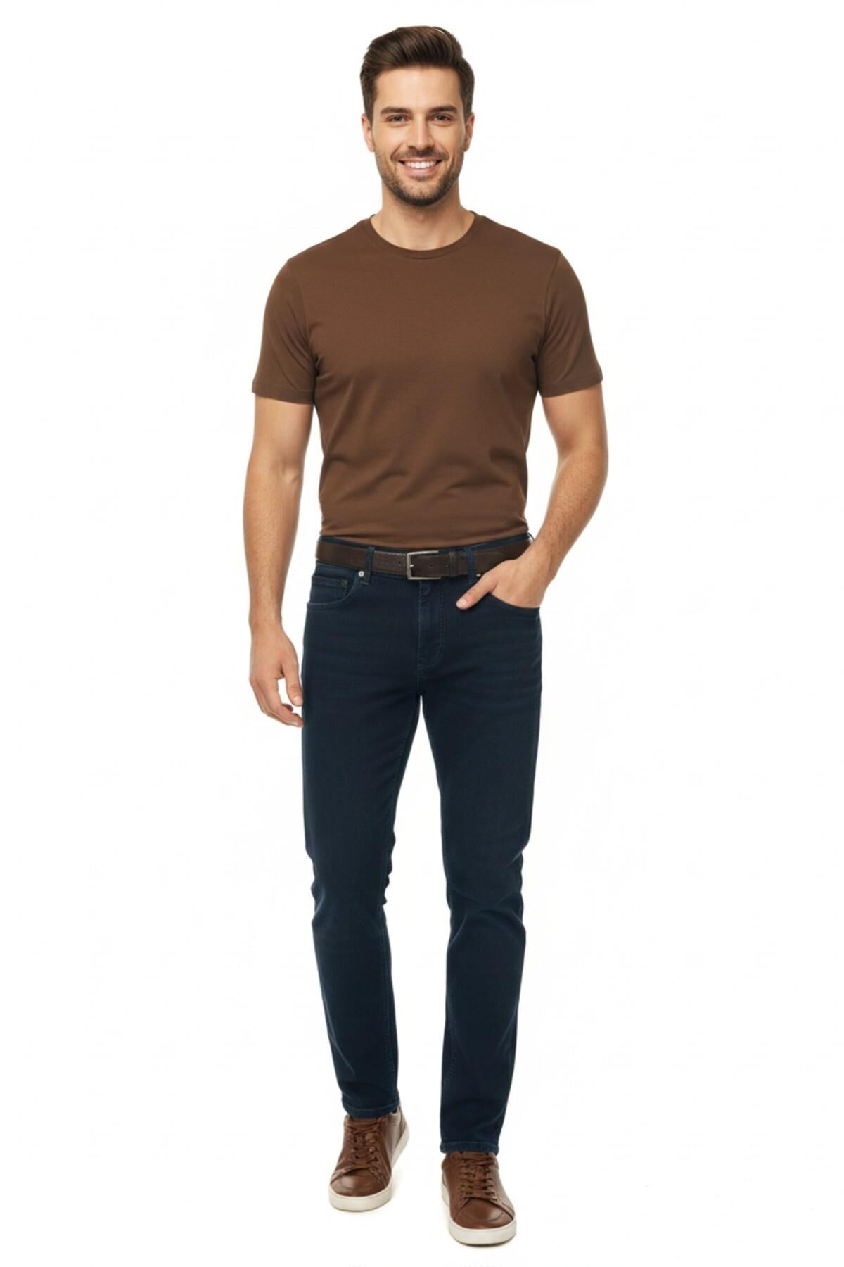 Erkek Comfort  Fit Jeans Pantolon 1101 BGL-ST05017 A.LACİVERT - 34