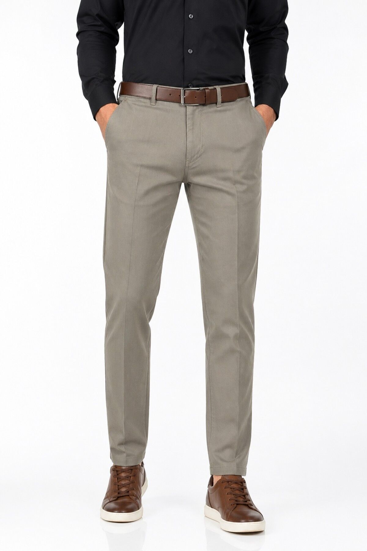 Erkek Kanvas Pantolon Regular Kalıp Yazlık BGL-ST05393 TAŞ - 50