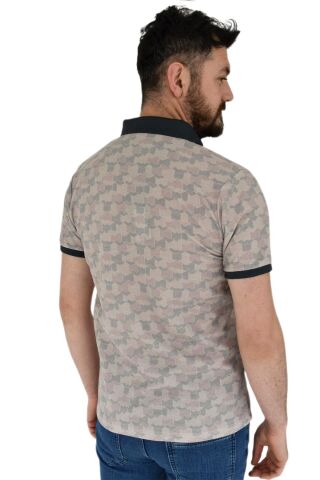 Erkek Polo Yaka Dijital Baskılı Tişört Waffle 2373 BGL-ST02795 SOMON - M