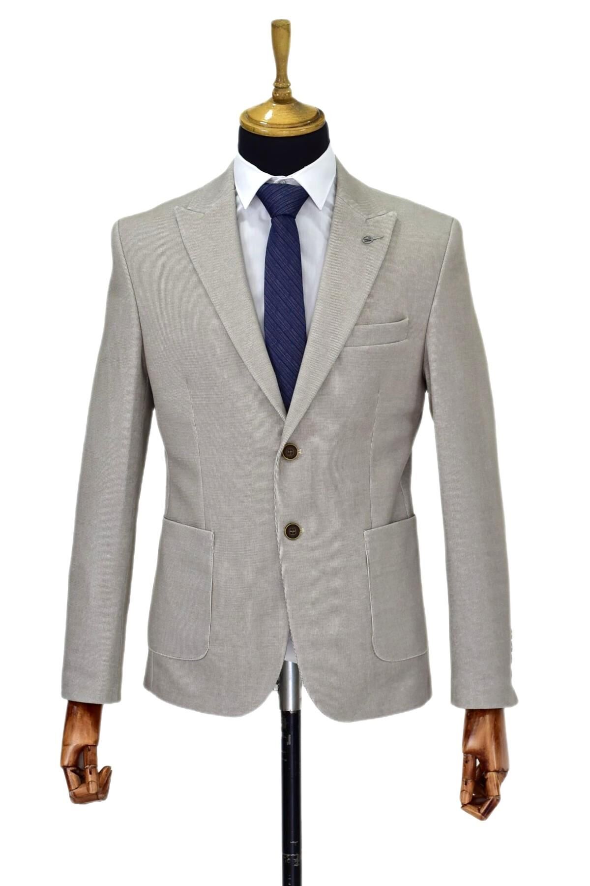 Erkek Tek Spor Ceket Çift Yırtmaçlı BGL-ST04512