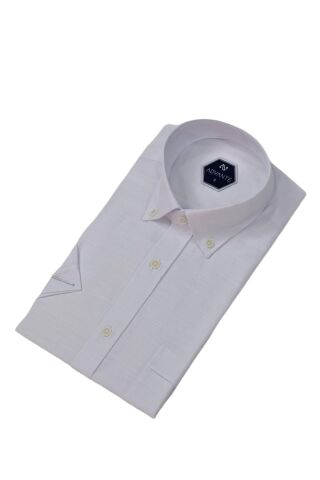 Erkek Klasik Tek Cepli Kısa Kol Gömlek BGL-ST04554 BEYAZ - 2XL