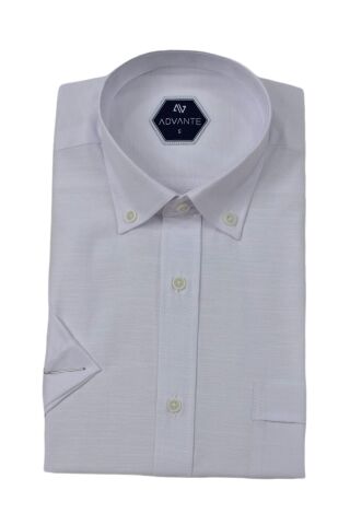 Erkek Klasik Tek Cepli Kısa Kol Gömlek BGL-ST04554 BEYAZ - 2XL