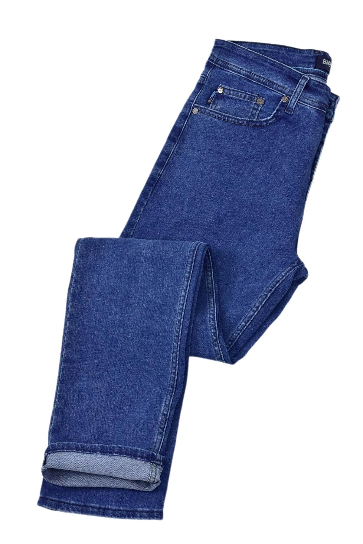 Erkek Regular Fit Jeans Pantolon 320 BGL-ST04199 MAVİ - 35