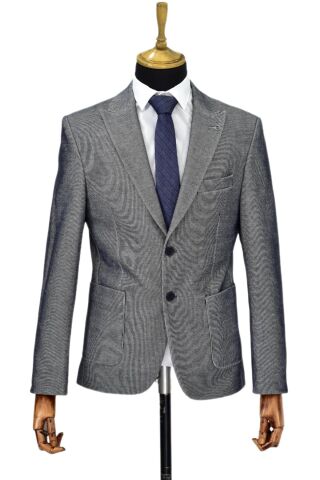 Erkek Tek Spor Ceket Çift Yırtmaçlı BGL-ST04512 ANTRASİT - 48