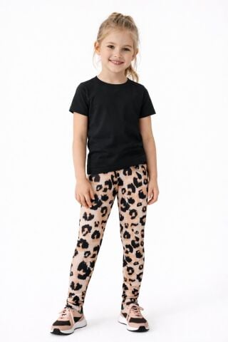 Kız Çocuk Fitilli Tayt Leopar BGL-ST05205