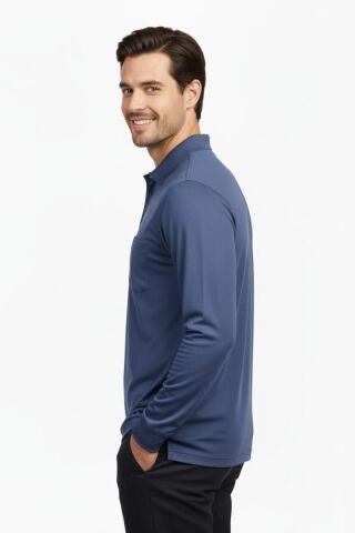 Erkek Gömlek Yaka Kol Manşetli Cepli Sweat 4249 BGL-ST04862 VİZON - M